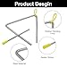 Murtenze 6 Inch Musical Steel Triangle Percussion Instrument, Triangle Hand Percussion with Striker for Music Learning, Teaching, Kids, Adults