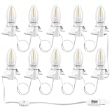 Sousery Christmas Village Lights with 10 LED Warm-White Bulb,Decoration for Christmas Village Houses,Halloween Holiday,C7 Christmas Village Light Cord