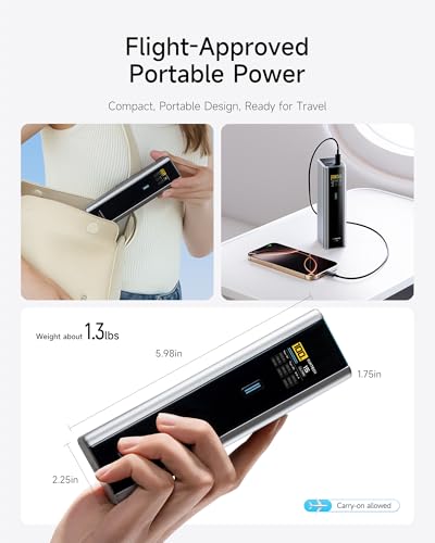 CUKTECH 15 Ultra Power Bank for Laptop, 20,000mAh 140W Portable Charger, Smart Display, External Battery for Outdoor Work and Travel, for iPhone 16/15, MacBook, Samsung, and More (Flight-Approved) image 7