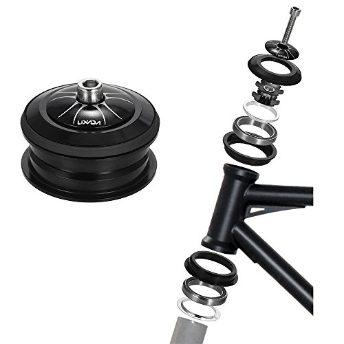 Andoer Headset de bicicleta CNC Rosca cônica sem rosca Rolamentos de cartucho selado 1-1/8