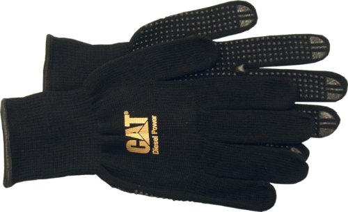 Caterpillar CAT017406L Dotted String Knit glove with Diesel Power Logo, Heavy Gauge Glove, size Large.