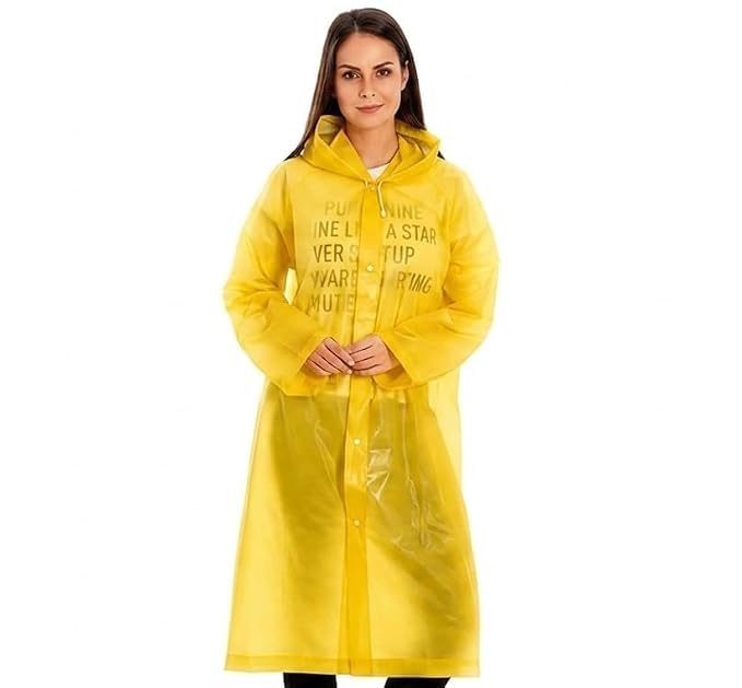 Reusable Hooded EVA Raincoat for Men & Women | Waterproof Transparent Long Rain Coat with Snap Button Closure | Lightweight Unisex Rain Wear for Travel, Bike Riding, Hiking & Outdoor| Multi-image-29