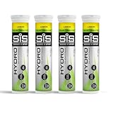 SiS Hydro Electrolyte Tablets - Effervescent Hydration - Virtually Calorie‑Free - Informed‑Sport Certified - Dissolves in 500ml Water - 20 Tabs Per Tube (4 Tubes, 4 x Lemon)
