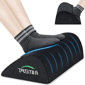 TALSTILA Foot Rest for Under Desk at Work, Footrest with Warm Plush Feet Pocket, Ergonomic Foam Foot Stool, Under Desk Footrests, for Office Desks & Office Chair – Back & Leg Pain Relief