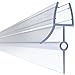 Price comparison product image HNNHOME Rubber Plastic Bath Shower Screen Seal Strip for 4-6mm Glass Door Up to 22mm Gap (Straight)