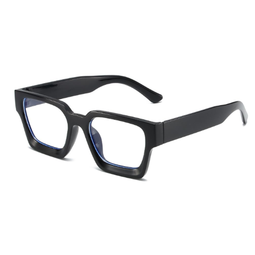 Weloveushop Square Frame Blue Light Blocking Glasses for Women Men Anti Eyestrain Computer Gaming Reading Flat Glasses