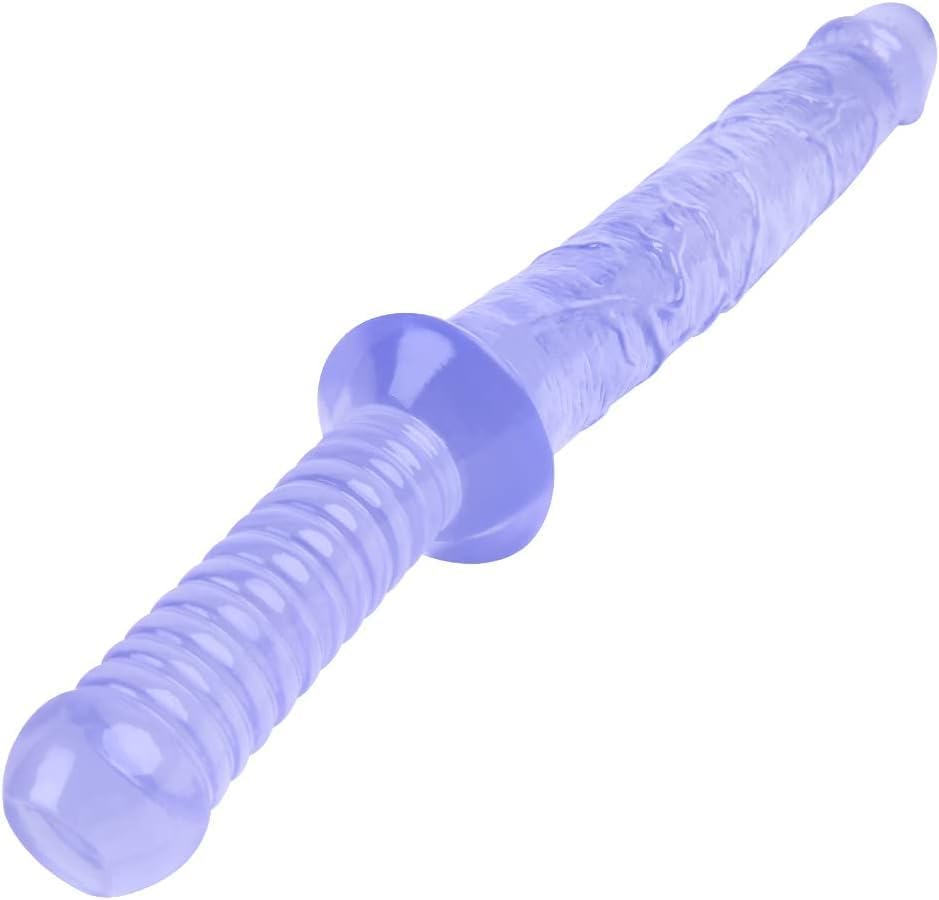 Long Handle Dildo Couples Adult Erotic Sex Toys Realistic Dildos 39CM (Color : Blue, Size : Transparent)