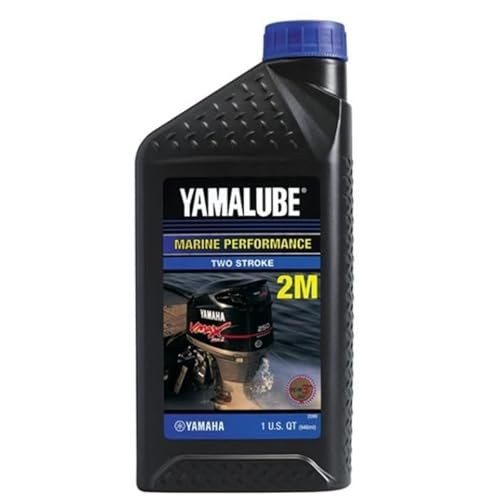 Image of Yamaha Yamalube Outboard 2M Marine 2-Stroke Oil- 1 Quart, #LUB-2STRK-M1-12