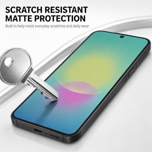 Image of FIRST MART Matte Anti-Glare Tempered Glass for Samsung Galaxy A27 With Installation Kit | Military-Grade Gaming Screen Protector & Cable Guard | Edge to Edge Coverage | Black