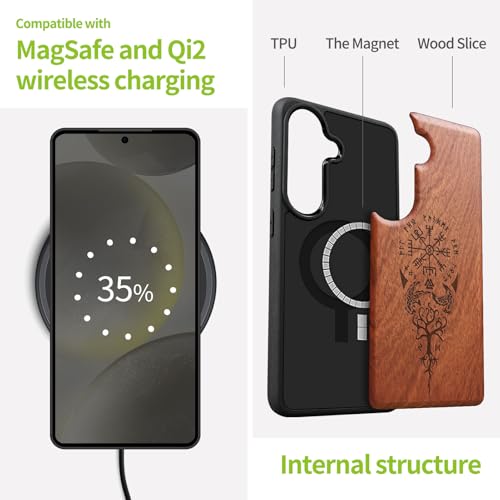 Coque Samsung S26 Plus en Bois Naturel Gravé avec Précision