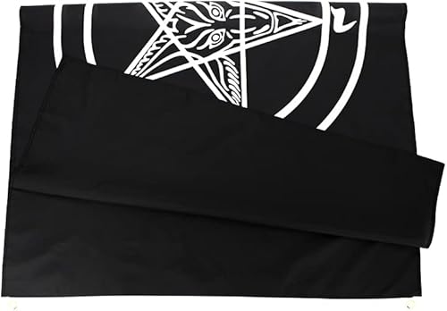 Miniatura 2 de ANJOR Bandera de Satanás Templario de la Iglesia Baphomet de 3x5 pies