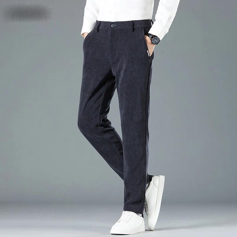 Autumn Winter Straight Man Pants Casual Slim-Fit Long Trousers Male Elastic Corduroy Pants Y2k Vintage Mens Pants4
