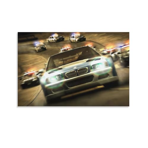 Need For Speed Most Wanted Need For Speed Video Game Funny Tin Sign Game Poster Canvas Wall Art Poster For Room Aesthetic And Decor-gigapixel-scale-2x Poster For Living Room Bedroom Bathroom Office