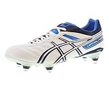 ASICS Men's Lethal Tigreor 4 ST Soccer Shoe,Pearl White/Navy,7.5 M US