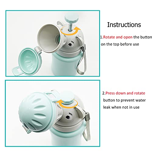 Travel Potty, Portable Elephant Leakproof Urinal Emergency Toilet Pee Bottle Cup Jar for Toddlers Kids Baby Boys and… - Image 4