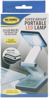 Edmunds Super Bright Portable LED Lamp-White, Other, Multicoloured, 7.71 x 10.25 x 18.51 cm