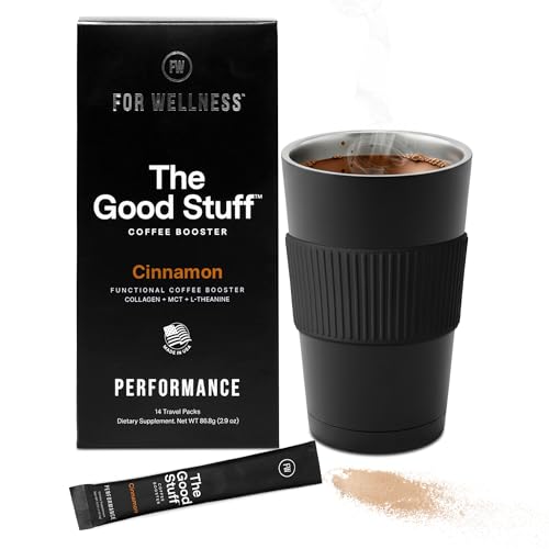 Image of The Good Stuff | Cinnamon Coffee Booster | Healthy Coffee Creamer for Focus & Energy | Keto, Non-Dairy Creamer Powder with MCT Oil, Collagen & L-Theanine | 14 Servings
