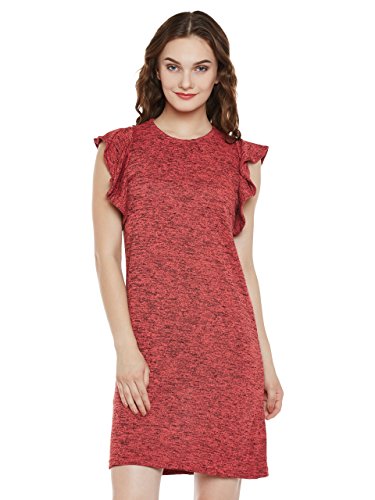 Image of Miss Chase Women's Pink Ruffled Shift Dress