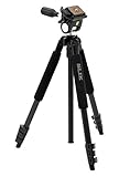 SLIK Sprint Pro EZ Tripod (Aluminum) with Multi-Action Pan Head, for Mirrorless/DSLR Sony Nikon Canon Fuji Cameras and More - Black (611-845)