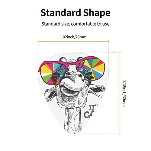 Ensemble de 12 médiators de guitare girafe drôle mignon pour guitare acoustique, guitare électrique, contrebasse… - Les Beatles, Paul McCartney, John Lennon, RIngo Starr, George Harrison Ensemble de 12 médiators de guitare girafe drôle mignon pour guitare acoustique, guitare électrique, contrebasse… – Image 5