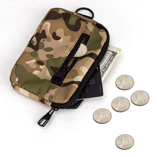 bvya Tactical EDC Compact Pouch Key Pocket Card Holder Lanyard Travel Little Coin Purse Pouch Wallet4