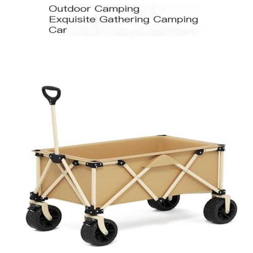 Outdoor-Trolley Camping-Wagen, Picknick-Auto, Camping, Versammlungs-Camp-Auto, Geländerad, Wohnmobil-Auto, Picknick-Wagen Im Freien, Camping-Wagen Gartenwagen(Black,A) – Bild 5