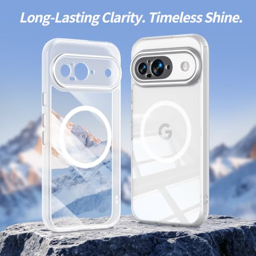 Image of Magnetic Case with Clear Back for Google Pixel 9, Fit for MagSafe