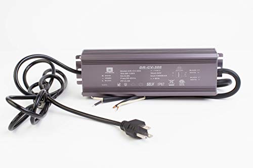 Image of 24v 300w LED Power Supply Driver, ETL 12.5A Transformer for LED Strip light 110v to DC Output