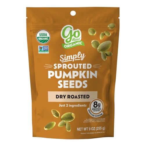 Image of Go Raw Organic Sprouted Pumpkin Seeds - Dry Roasted Salted Pepita Snack