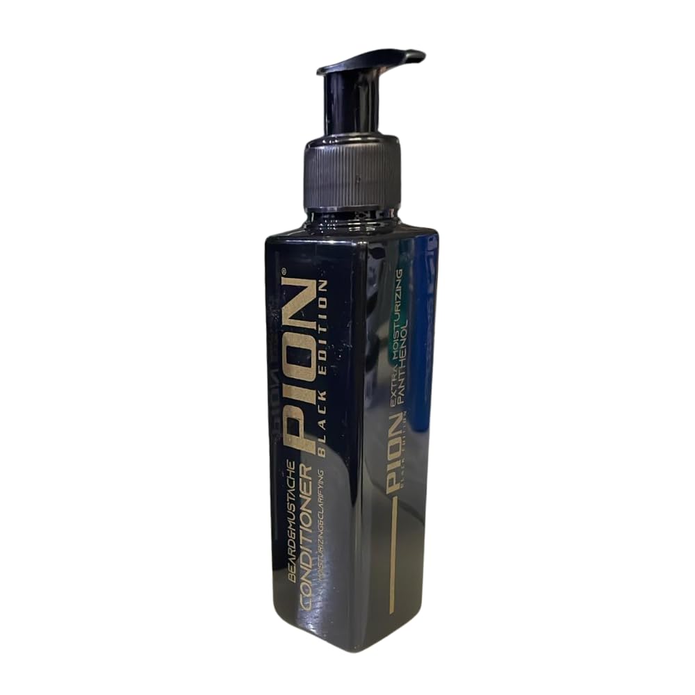 PION Black Edition odżywka do brody i wąsów 150 ml – nawilżająca odżywka do brody z pantenolem, pielęgnacja i gładkość, do brody i wąsów