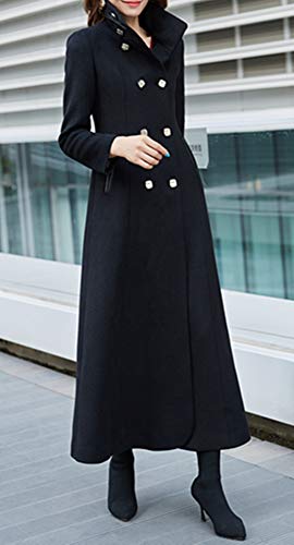 Women's Charming Long Wool Trench Coat Winter Double Breasted Classic Warm Thick Jacket4