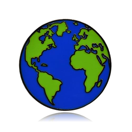 Broche Planet Earth en émail dur et grès pour customiser vos vêtements