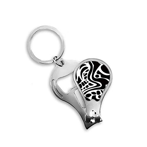 Coupe-ongles Égypte résumé noir blanc totem fresque pour soin des pieds et manucure design
