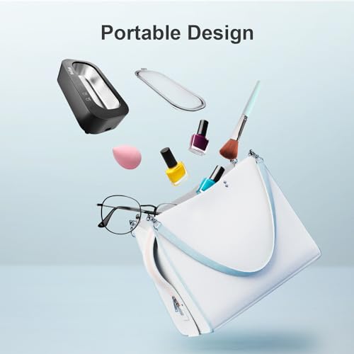 Bitjoy- Máquina de limpeza ultrassônica de joias: limpador sônico de 48 KHz para óculos, anéis, reló