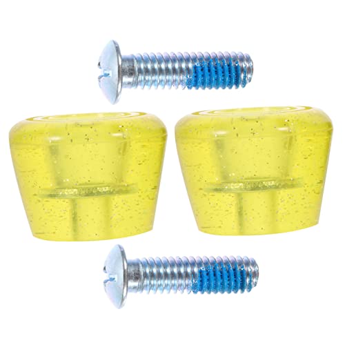 GRIRIW 1Pair Replaceable Wear Resistant Skate Stoppers Professional Skate Plugs with Screws for Reliable Braking and Stability Roller Skating Compatible with Various Roller Skates
