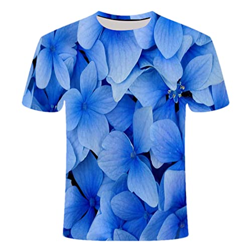 T-shirt 3D fleurs Haitpant avec impression textile haute définition pour un style estival