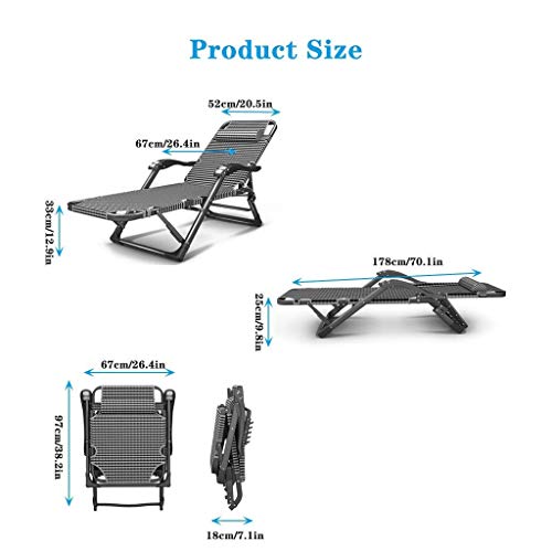 Chaise longue pliante grise imperméable idéale pour le camping - 3