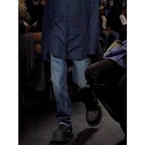 Micro Flared Long Pants, Unisex Distressed Washed Denim Jeans4