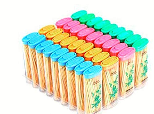Ayra Crafts Nature Bamboo 1800 PCS Toothpick Non-Toxic Odorless Toothpicks Portable Tooth Cleaner Oral Care Tool Eco Friendly (Pack of 24 Container)-image-40