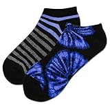 Hot Sox Women's Cute Conversation Starter Low Cut Socks-2 Pair Pack-Cool & Fun Gifts, Knit Tie Dye (Black), 4-10