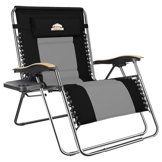 Colegence 33In Wide XXL Zero Gravity Chair Support 400 LBS, Oversized Heavy Duty Adjustable Anti Gravity Lounger with Cup Holder,Folding Outside Recliner for Beach,Camping,Lawn,Patio,Outdoor(Black)