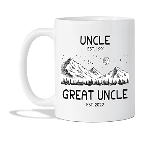 Great Uncle Mug, Personalized Uncle Mug, Uncle Coffee Mug, Custom Uncle Mug With Years, New Great Uncle Mug, Uncle To Be Mug, Uncle Gift, From Uncle To Great Uncle Mug, White Mug 11oz, 15oz