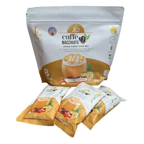 Luxe Slim Cafe Macchiato with Hydrolyzed Collagen & Glutathione 21g x 8 Sachets