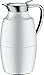 alfi Pallas Glass Vacuum Lacquered Metal Thermal Carafe for Hot and Cold Beverages, 1.0 L, Polar White