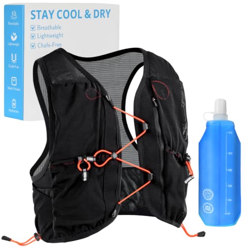 Running Vest for Women Men Hydration Vest with 500ml Flask - image 1