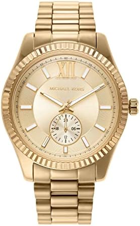 Michael Kors Watches Men's Lexington Quartz Watch with Stainless Steel Strap, Gold, 22 (Model: MK8947)