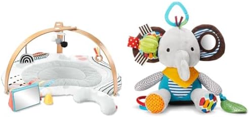 Skip Hop Montessori Baby Play Gym with Bandana Buddies Teething T...