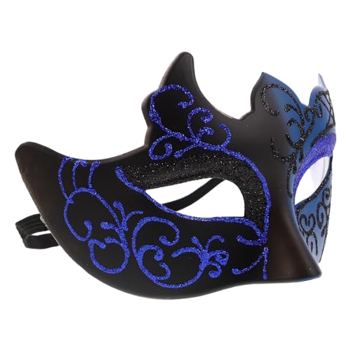 Masque vénitien demi-visage FRCOLOR en plastique résistant et rigide de qualité supérieure