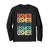 Usher - Retro Usher Job Ticket Taker Lustiger Spruch Cool Usher Langarmshirt ...