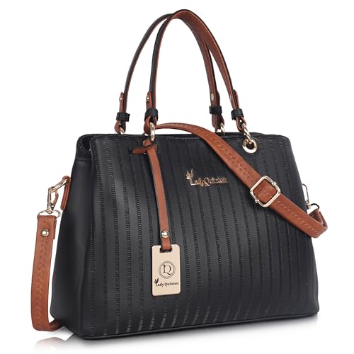 Image of Lady Quinton Women's Striped Line Handbag for Women| Ladies purse | Stylish Shoulder Bag | Gift for Women